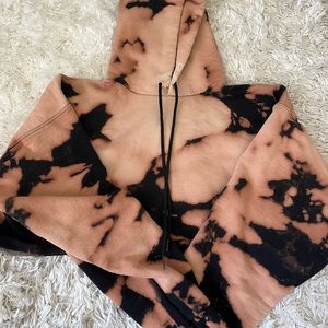 Cropped Tie Dye Hanes Sweatshirt